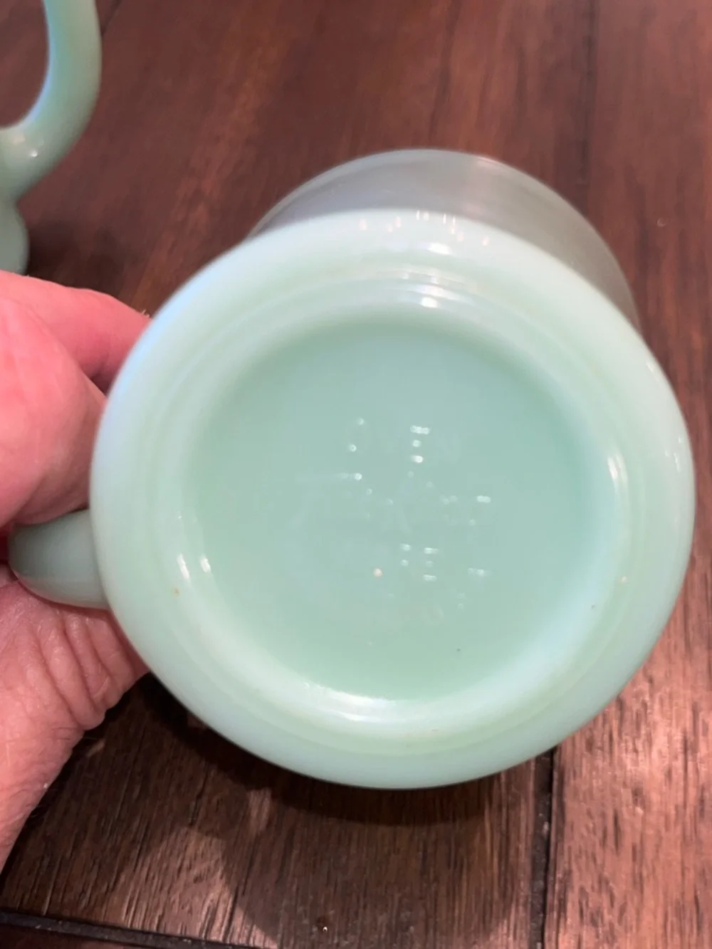 Fire King :(2) Vintage Jadeite Fire King Restaurant Style Coffee Cup: Very Nice